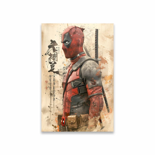 Avengers Deadpool Poster – Japanese Samurai Style