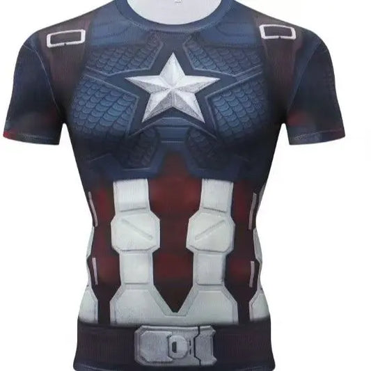 Kompresní dres Captain America – opasek s kovovou sponou