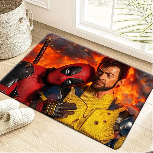 Marvel Deadpool & Wolverine Rug - Flame Duo Design
