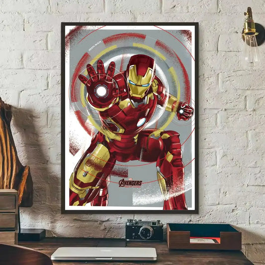 Autocolant Iron Man – Oraș în flăcări
