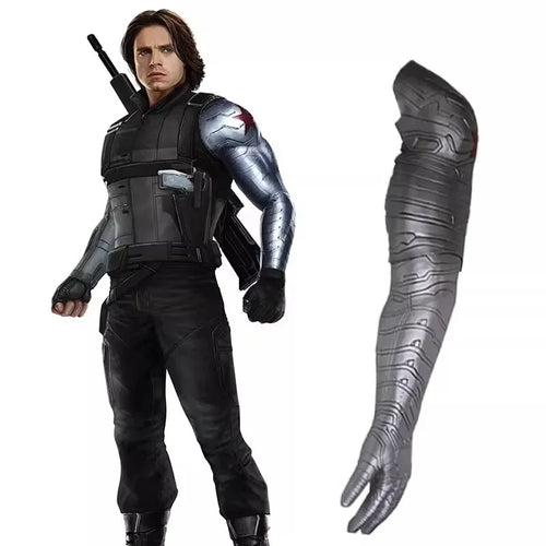 Winter Soldier Mechanical Arm - Silver Prosthetic with Red Star