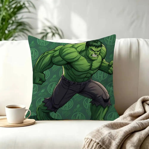 Hulk párnahuzat – Támadó póz zöld háttérrel