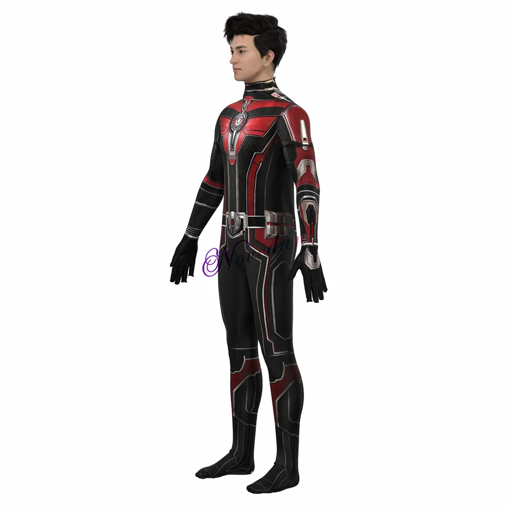 Ant-Man-kostume – Rød og sort dragt med maske
