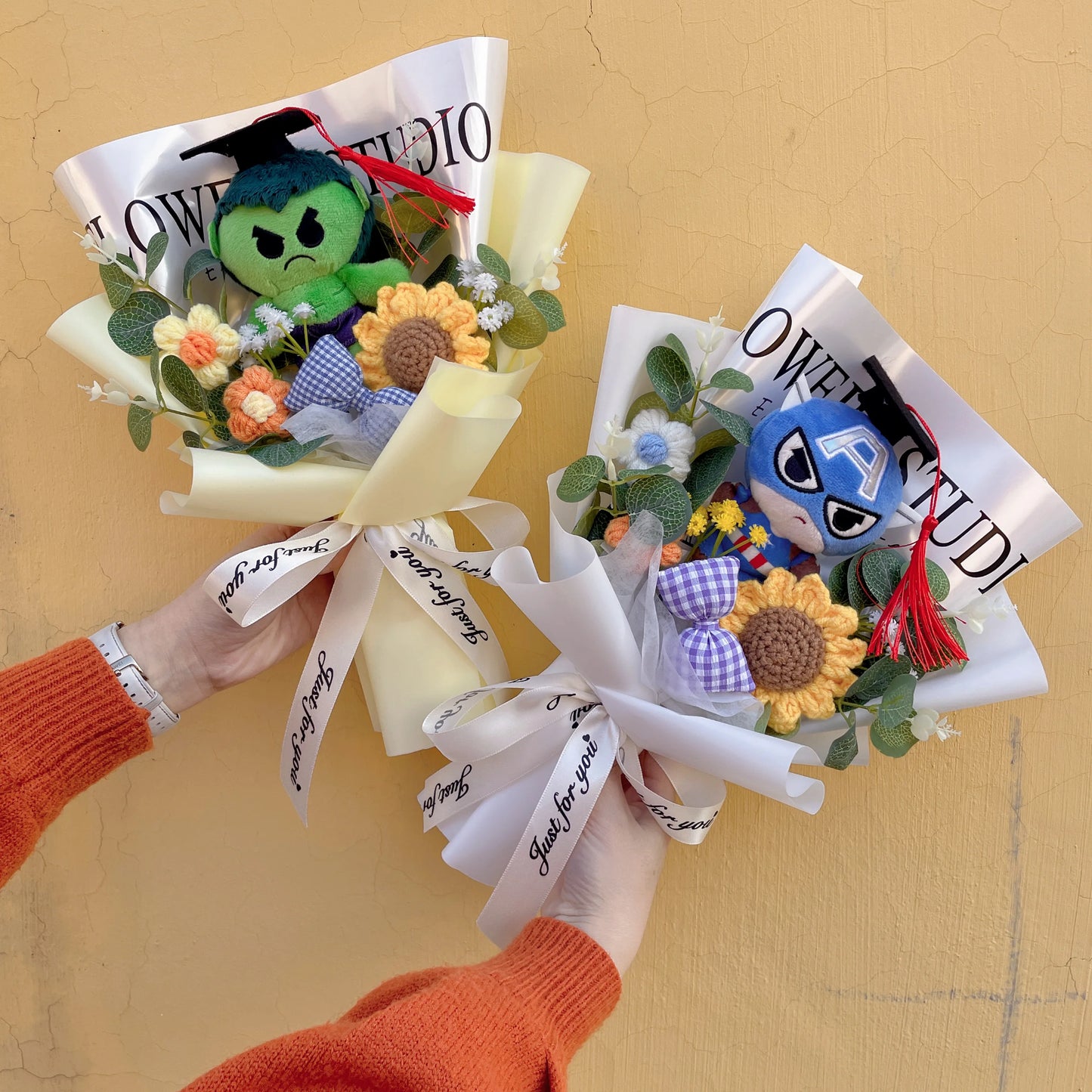 Avengers Spider-Man-buket – håndlavet gave med tøjdyr