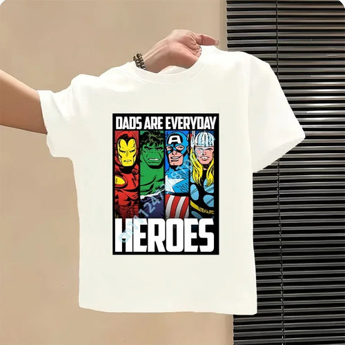 Tricou pentru copii Avengers - Design cu Heroes Alb