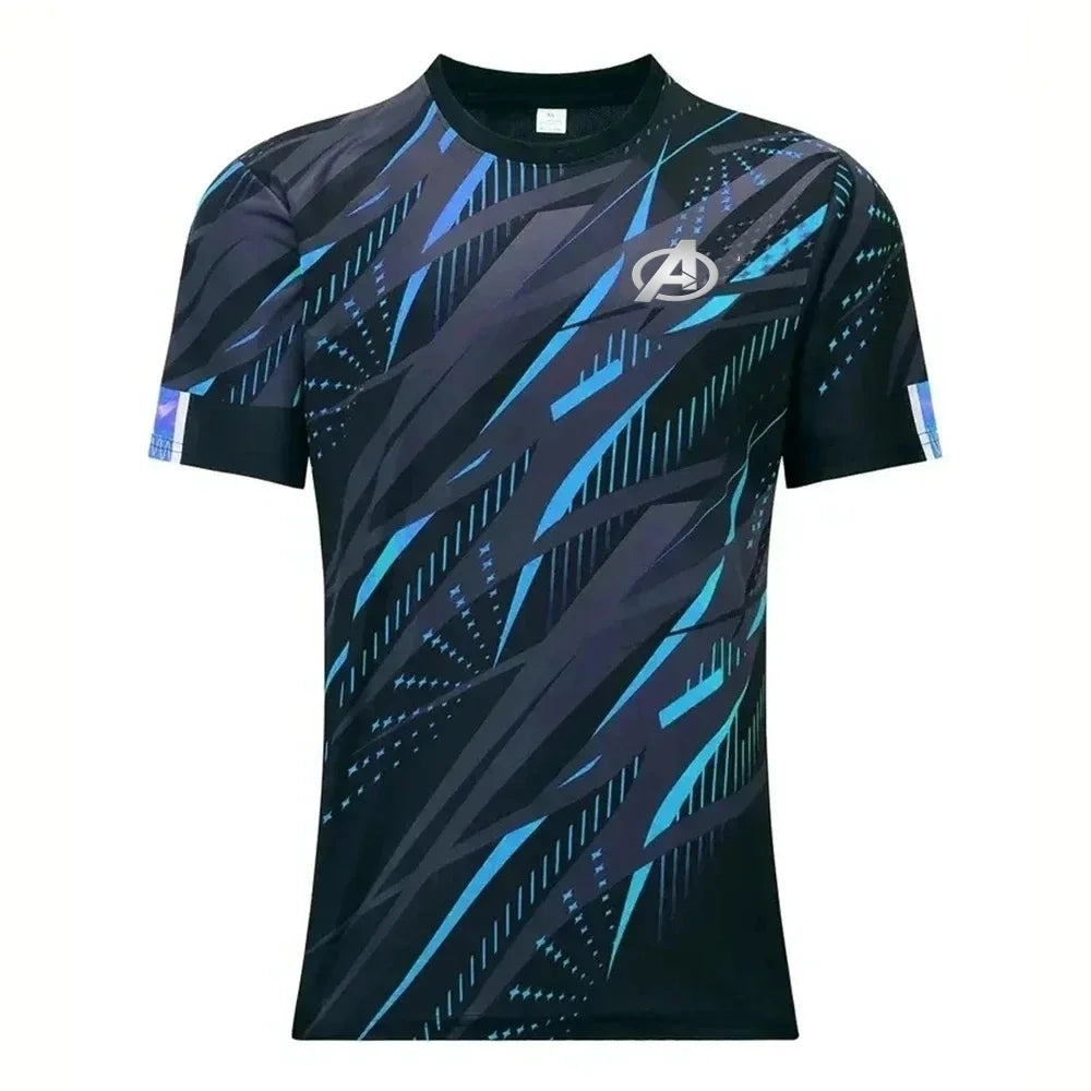 Camisola desportiva Avengers para homem - Secagem rápida, cor-de-rosa e preta