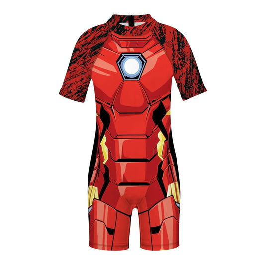 Avengers Iron Man-børnedragt - ærmer med Avengers-logo