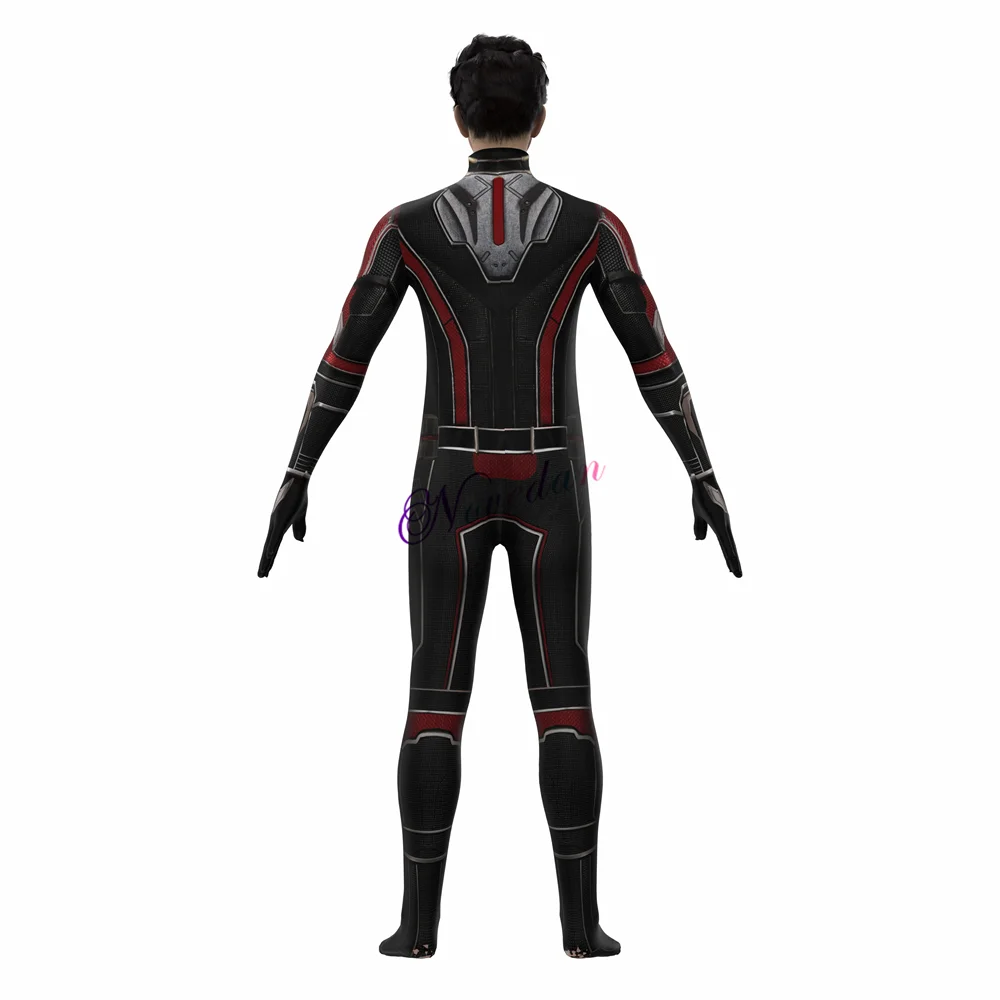 Ant-Man-kostume – Rød og sort dragt med maske