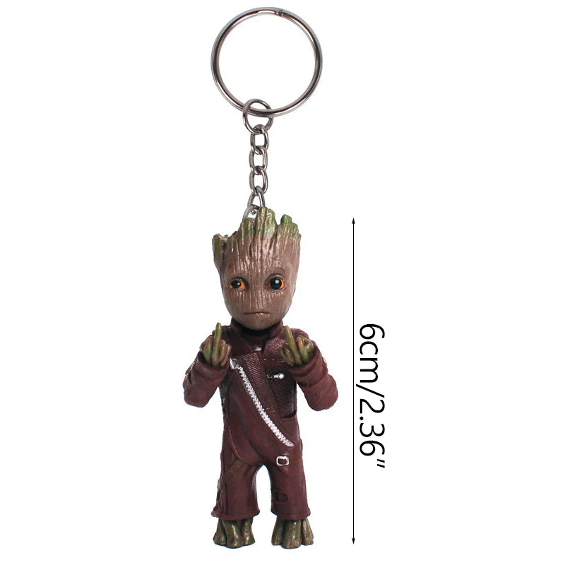 Breloc Baby Groot, figurină 3D - Colecție cu diverse costume