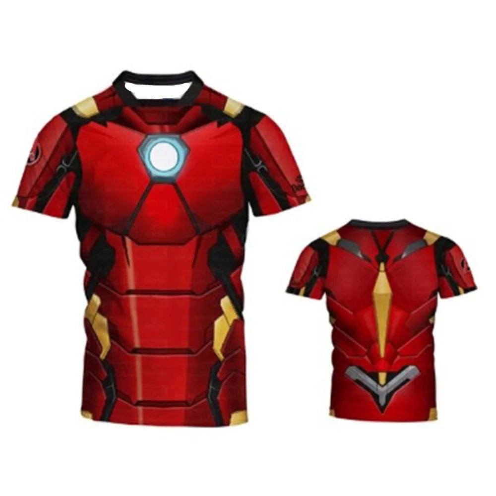Tricou de compresie Avengers Captain America - Scut pe spate