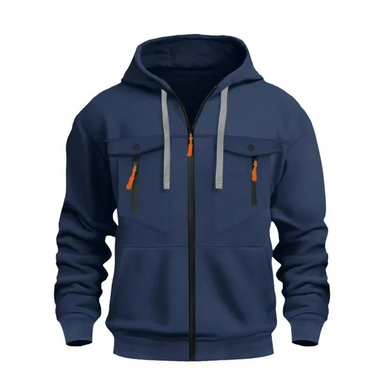 Sweatshirt Marvel Avengers com capuz e fecho - Logótipo néon, vários bolsos, para homem