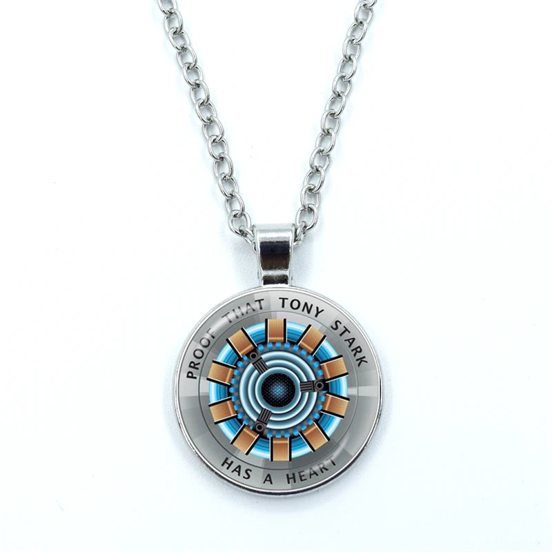 Tony Starks Arc Reactor-vedhæng – Iron Man-glaskabochon