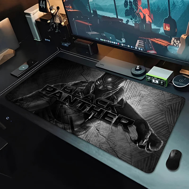 XXL gamingmussemåtte Black Panther – monokrom sort til skrivebord