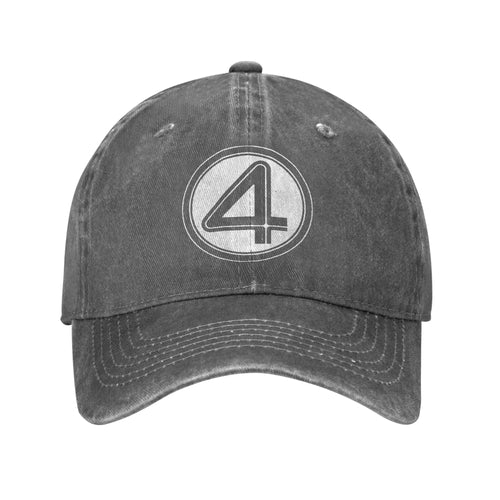 Fantastic Four-keps – tvättad antracitdenim