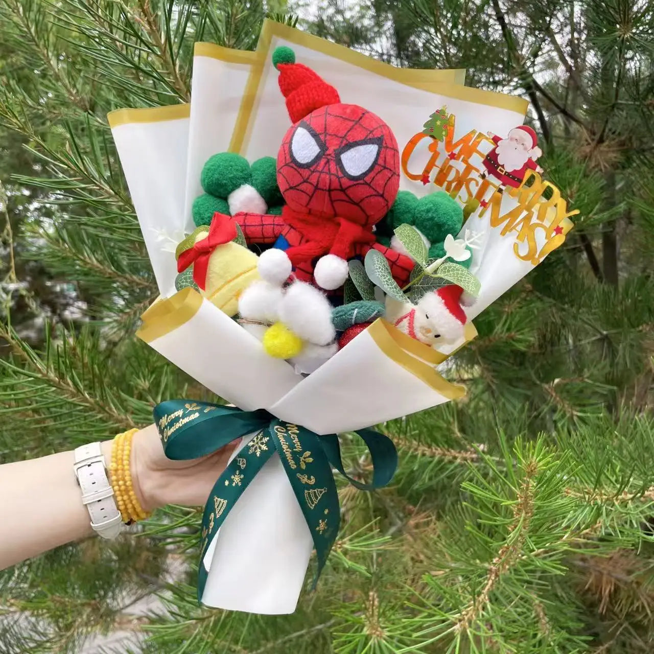 Avengers Spider-Man-buket – håndlavet gave med tøjdyr