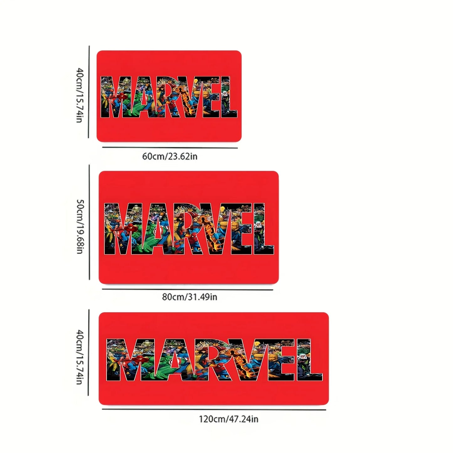 Tapete de banho Marvel — Logótipo, texto e multi-heróis