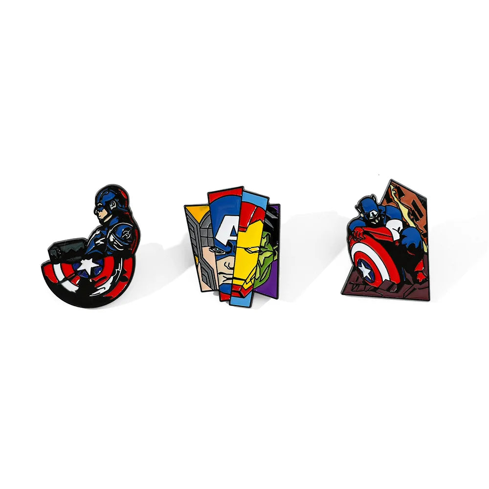 Avengers Captain America-emaljmärke – sköld som nål