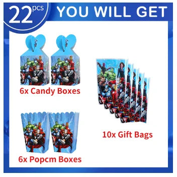 Decoração de aniversário Avengers - kit de 22 peças