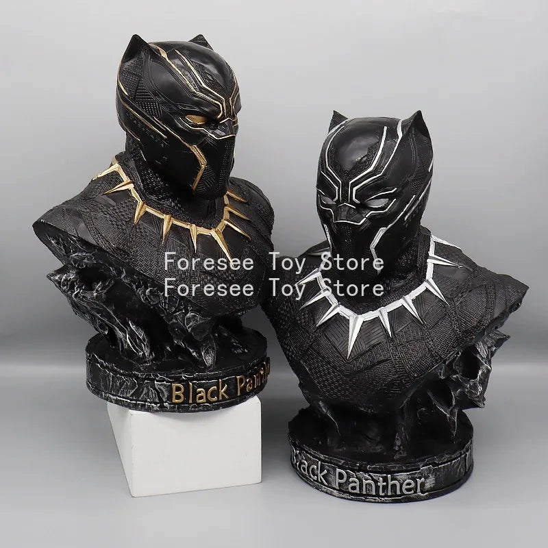 Bust Avengers Black Panther – sculptură din rășină aurie 35cm