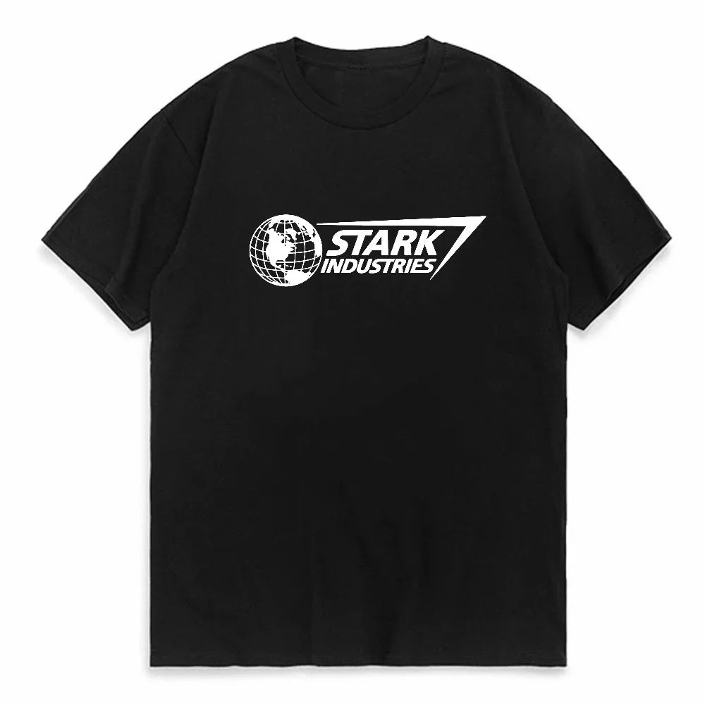Stark Industries-T-shirt – sort oversized med logo