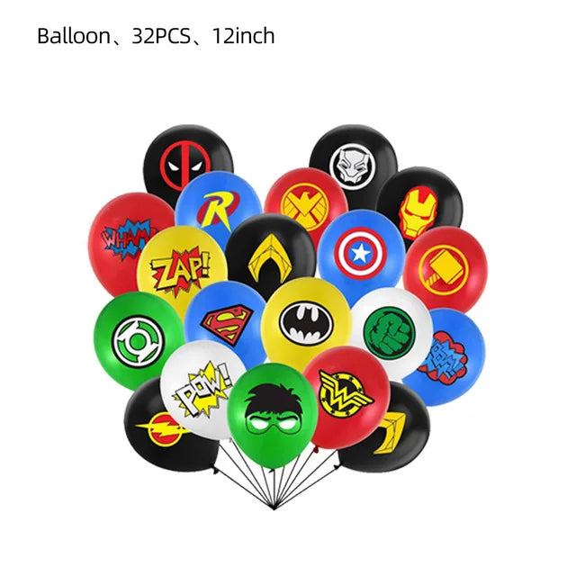 Avengers Birthday Decoration - 32-Balloon Kit