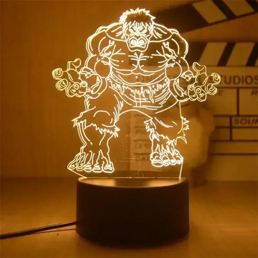 Candeeiro LED Avengers herói blindado – 3D, 18cm