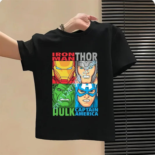 T-shirt pour enfant Avengers - Design Hulk Thor Noir