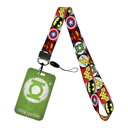 Držák na odznak Green Lantern – logo na zeleném pozadí