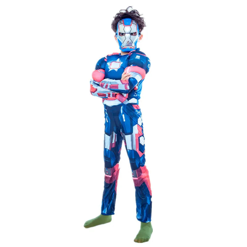 Iron Patriot-cosplaydräkt för barn - muskulös overall