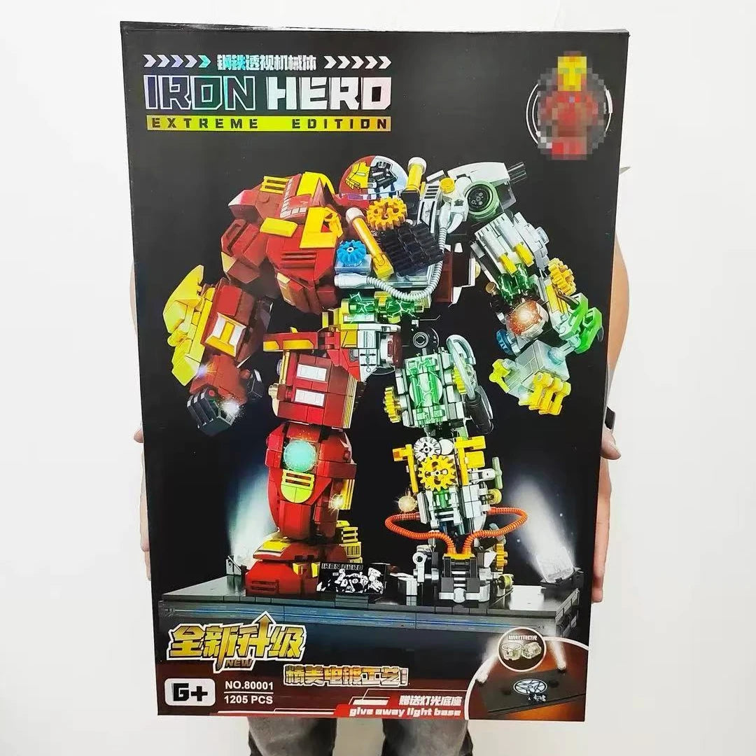 Iron Hero Mecha Building Blocks Set - Extreme Edition Clear Cut