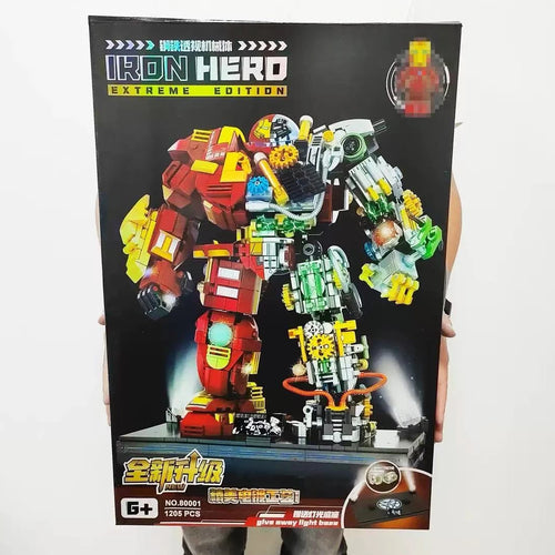 Iron Hero Mecha Building Blocks Set - Extreme Edition Clear Cut