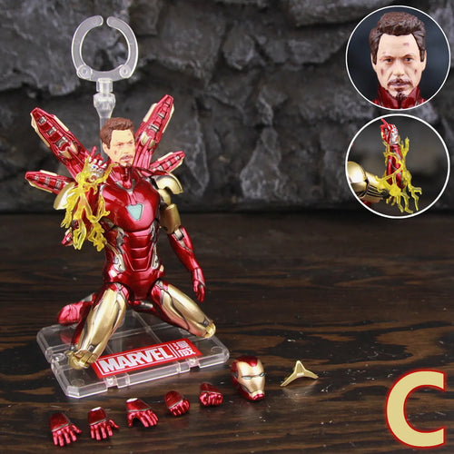 ZD Toys Iron Man MK85 2.0 LED-figur – knästående pose med ljuseffekt