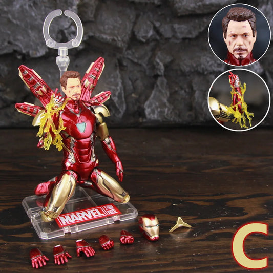 ZD Toys Iron Man MK85 2.0 LED-figura – térdelő póz, világító effekt