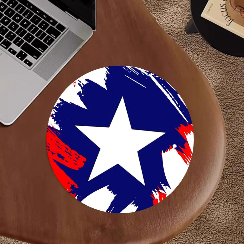 Covoraș de mouse Avengers Captain America - Scut rotund albastru