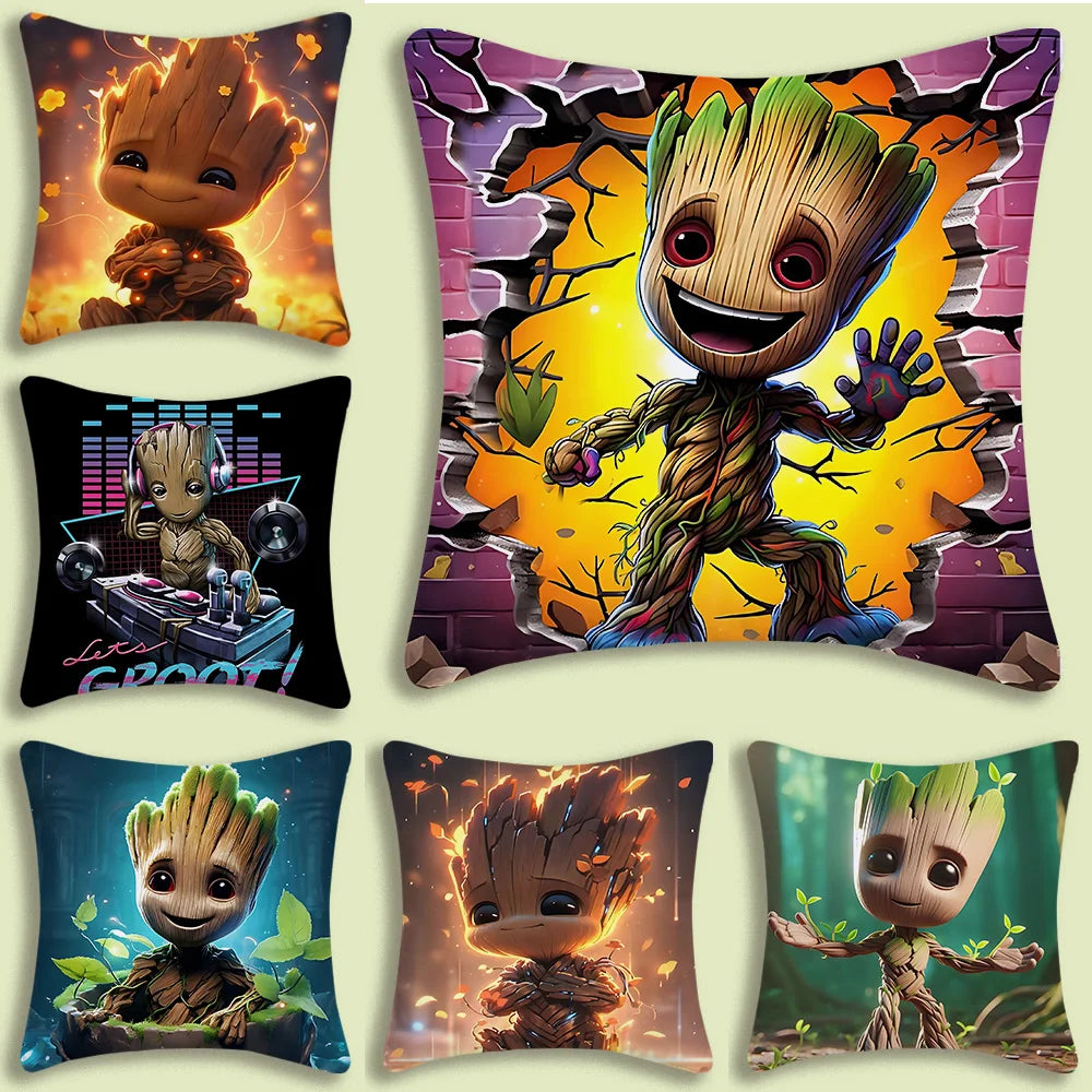 Baby Groot kuddfodral – tummen upp, stjärnbeströdd fullmåne