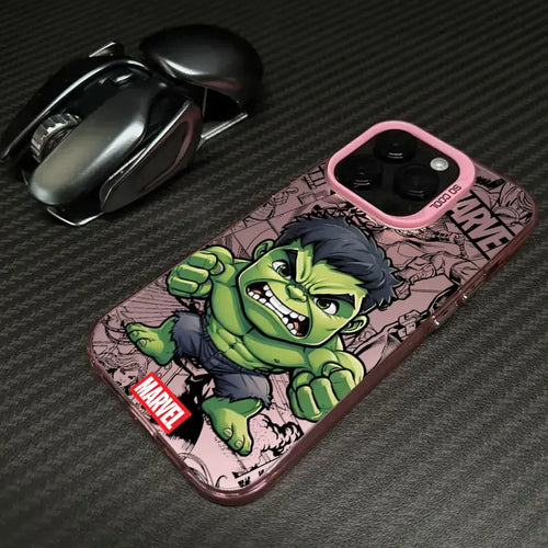 Carcasă Xiaomi Avengers Hulk - Chibi cu pumnul ridicat și margine roz