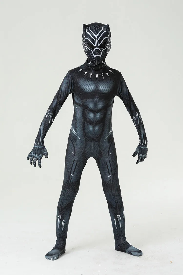 Black Panther Costume - Full Bodysuit with Mask