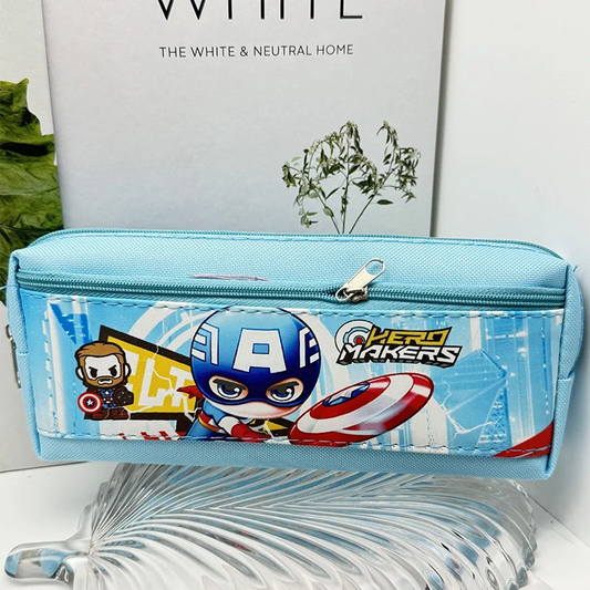 Chibi Captain America-penalhus – Himmelblåt
