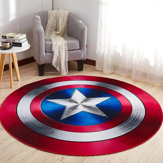 Covoraș rotund Avengers Captain America – scut din metal periat