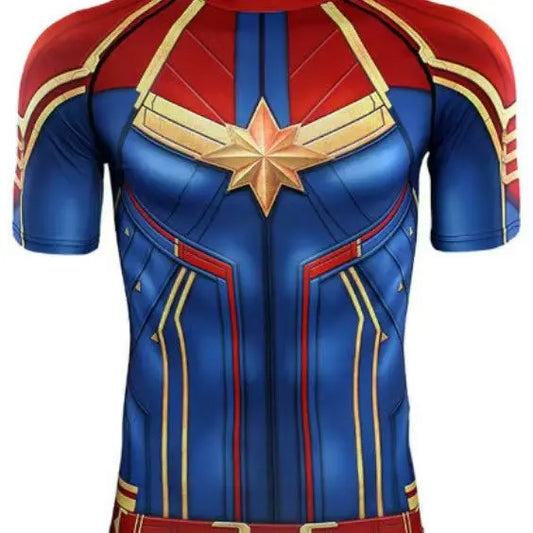 Captain Marvel-kompressionstrøje – gylden stjerne