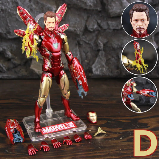 Figurină ZD Toys Iron Man MK85 2.0 LED – față descoperită, varianta D