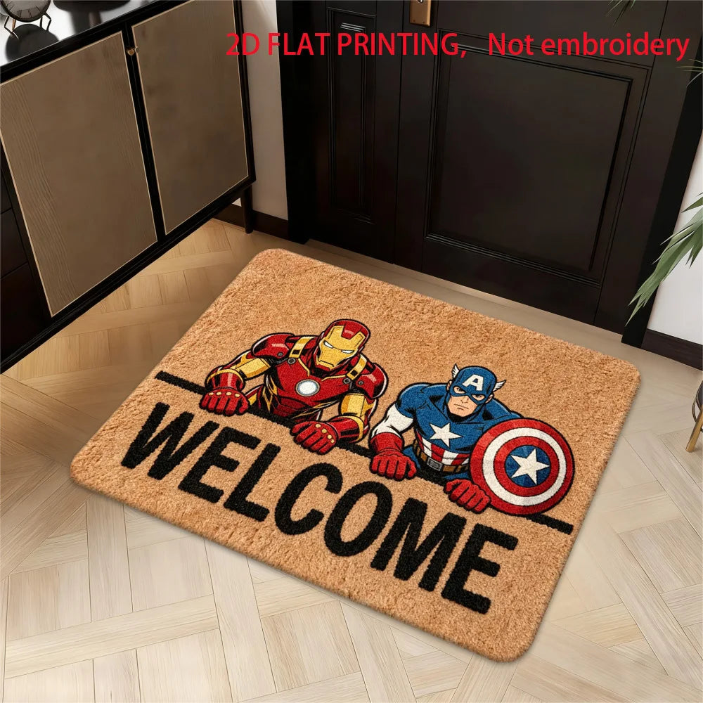 Marvel Avengers-matta – Välkomstmotiv med Iron Man och Captain America