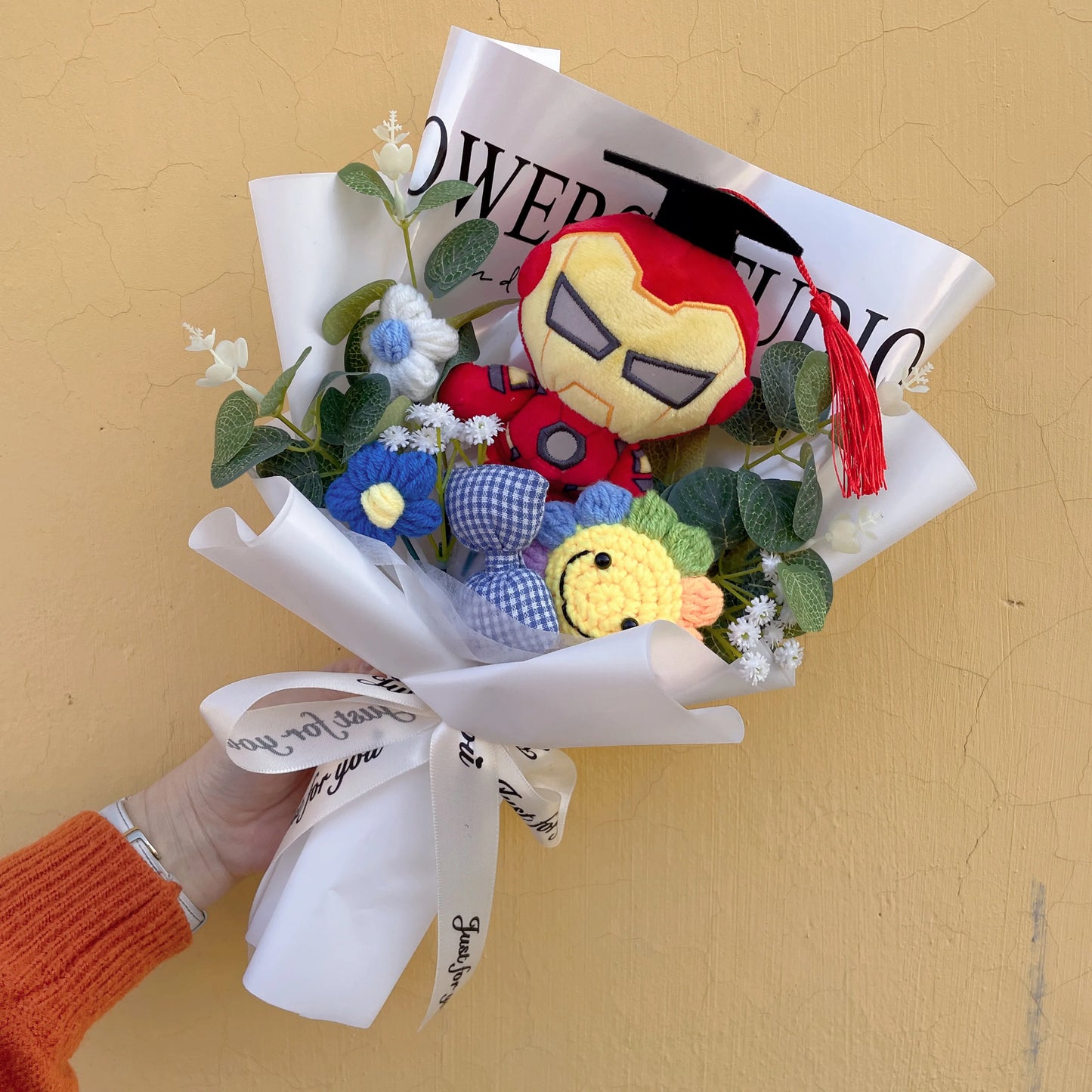 Avengers Spider-Man-buket – håndlavet gave med tøjdyr