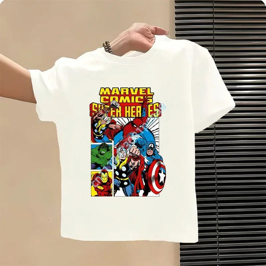T-shirt pour enfant Avengers - Design Captain America Blanc