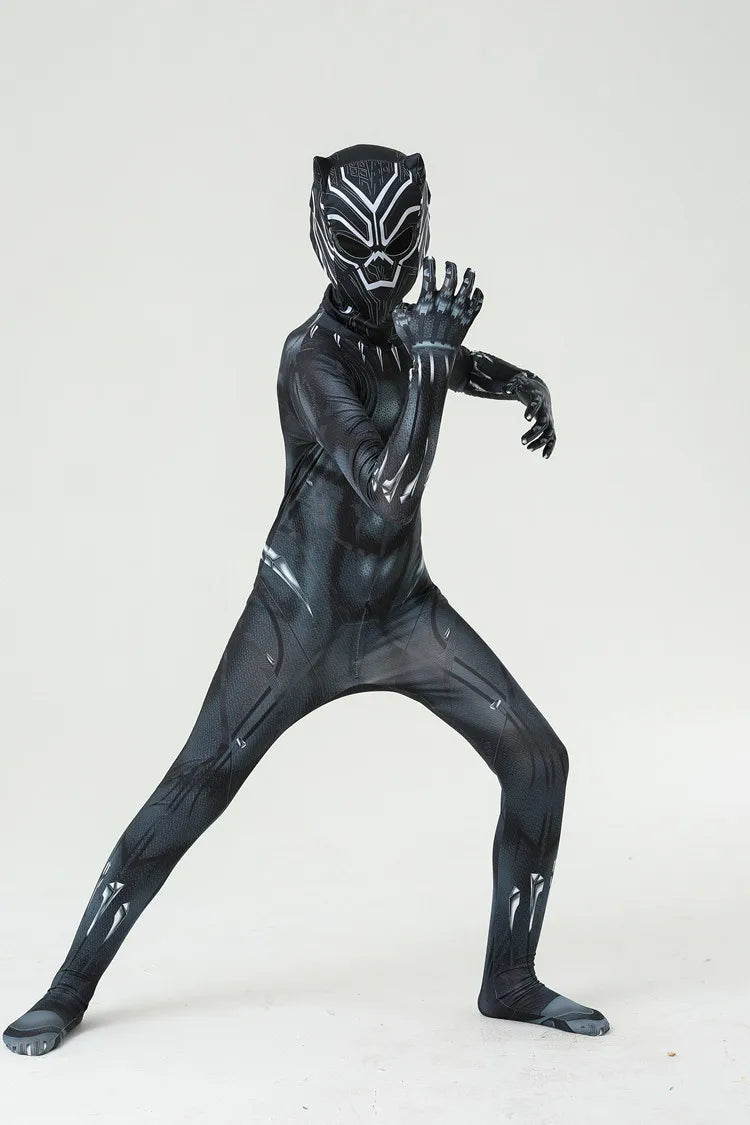 Black Panther Costume - Full Bodysuit with Mask