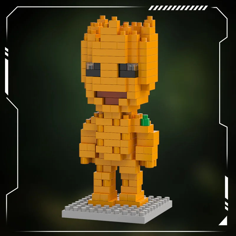 Avengers Baby Groot-chibi-byggesten – orange og brun