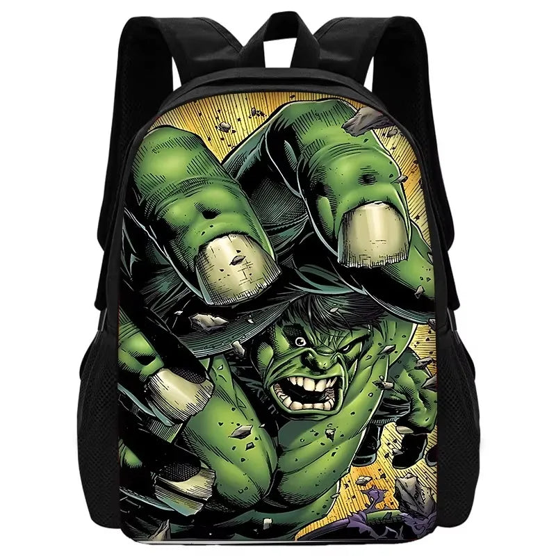 Mochila Infantil Hulk - Explosão Dourada ao Estilo de Banda Desenhada
