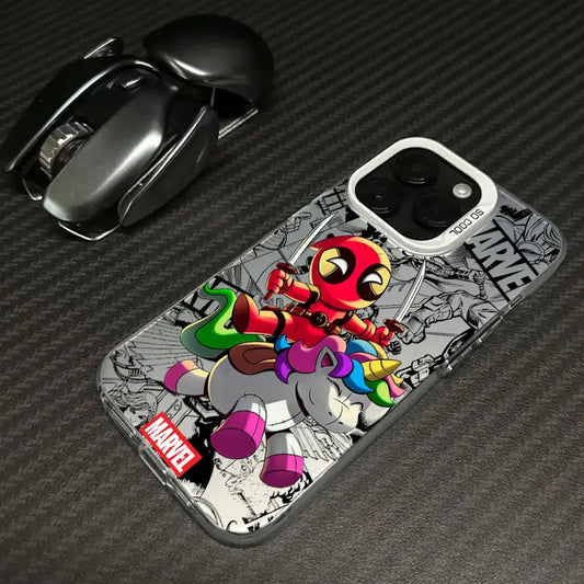 Capa para Xiaomi Avengers Deadpool - Unicórnio Chibi de Banda Desenhada