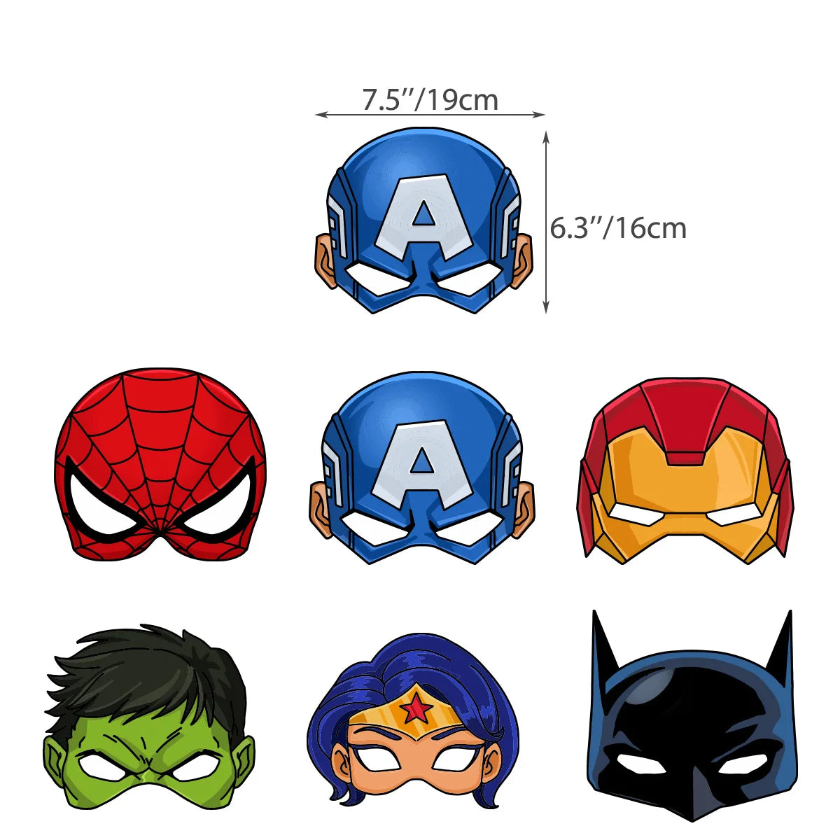 Măști Avengers – set de 12 măști