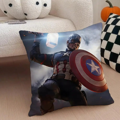 Captain America Cushion Cover – Iconic Portrait